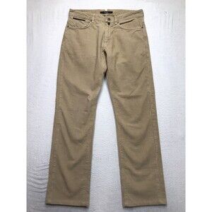 INCOTEX Ray Corduroy Pants Men 33x31 Khaki Tan Slim Fit Stretch